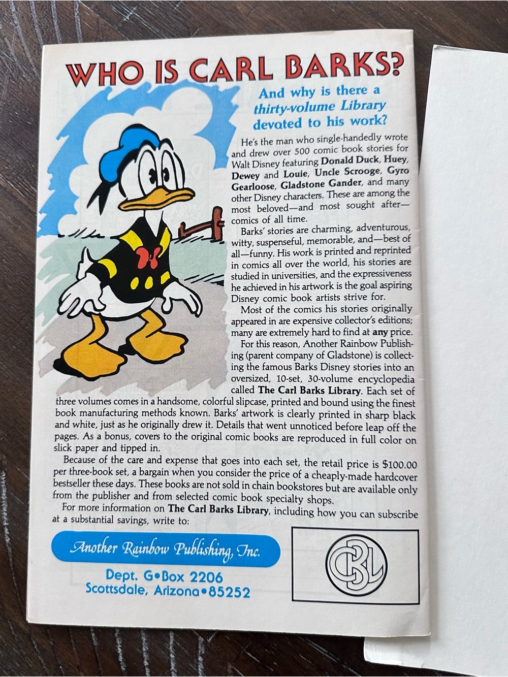 Walt Disney's Comics — Brer Rabbit & Donald Cover - Picture 2 of 3